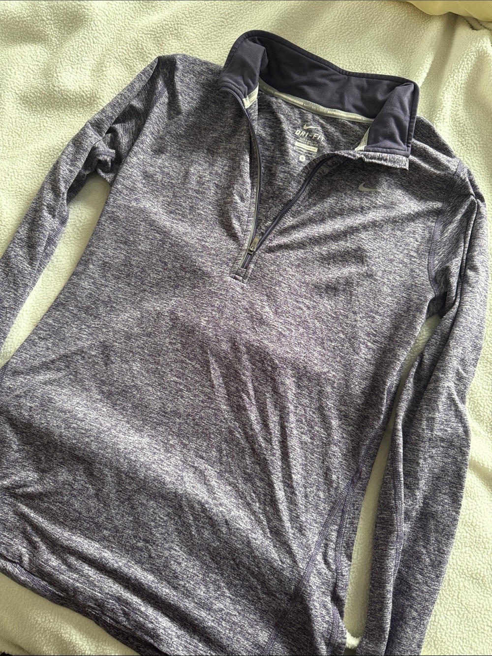 Nike women’s Heathered purple Dri-FIT quarter Zip